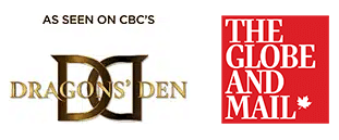 Dragons Den Logo and Globe and Mail Logo
